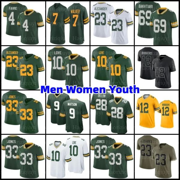 

10 love aaron jones football jersey jaire alexander aj dillon david bakhtiari stokes lazard crosby quay green bayes packer walker christian, Black;red