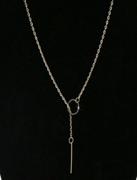 

simple design women necklace european style gold plated pendant necklace lady fashion chain necklaces clavicle jewelry accessories8698612, Silver