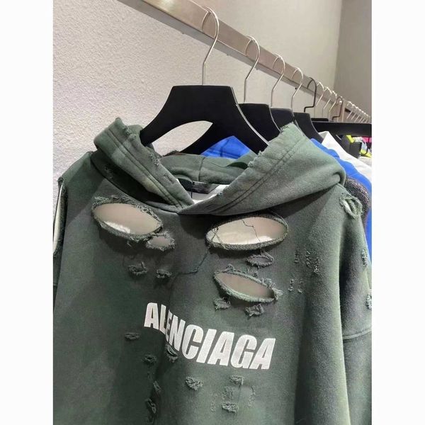 

spring and autumn leisure loose letter print hooded hole pullover hoodie, pure cotton fabric feel comfortable not ball, loose version of men, Black