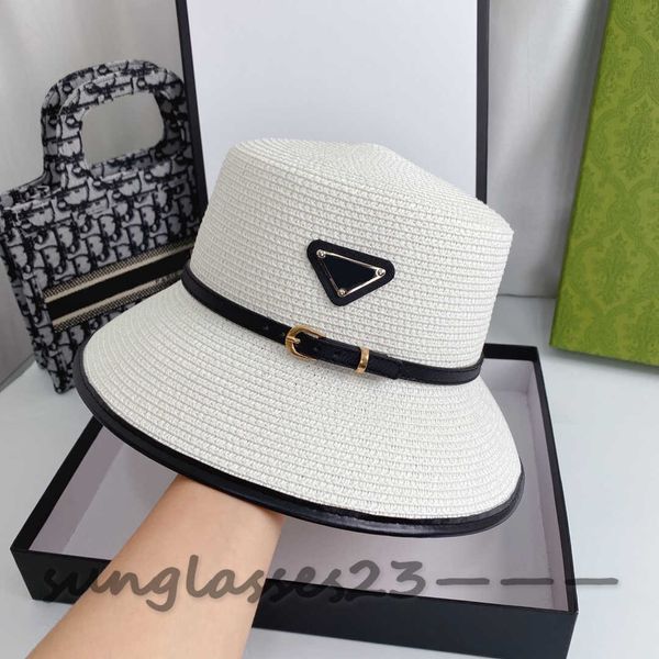 

stingy brim hats grass braid hats stylish luxury designer caps classic brand mens womens straw bucket hat fashion cap letter outdoor sunhat, Blue;gray