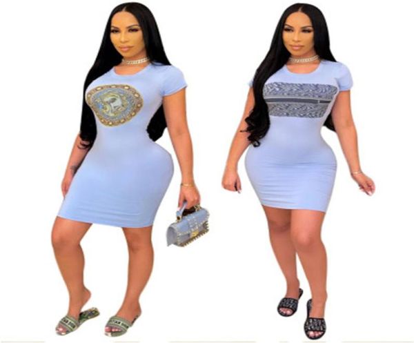 

short sleeve skinny mini dress women summer sporting style dresses bodycon slim clubwear plus size s2xl8133157, Black;gray