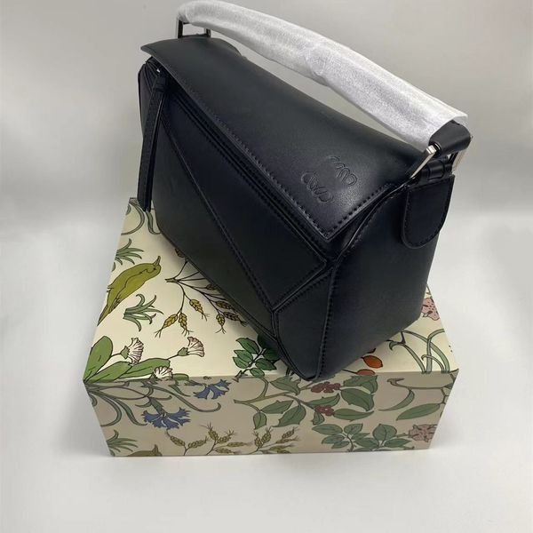

cross body geometry bag designer puzzles handbag purse patchwork leather handheld large capacity single shoulder messenger