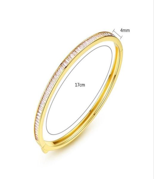 

bangle wedding enegagement gift gold silver color fashion brass jewelry cz bracelet trendy chic7414702, Black