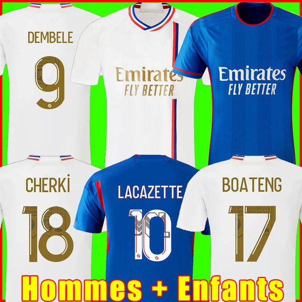

23 24 lyon soccer jerseys maillot de foot caqueret ol 2023 2024 home football shirt aouar barcola castello jr cherki boateng dembele gusto m, Black;yellow