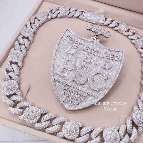 

gra certificate diamond sterling silver pendant charms jewelry making custom vvs moissanite pendants