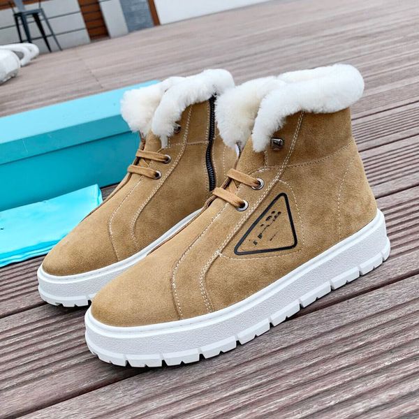 

autumn and winter women vintage short boots cow nubuck leather fashion motorcycle wool boot fashion designer comfortable snow bootss, Black