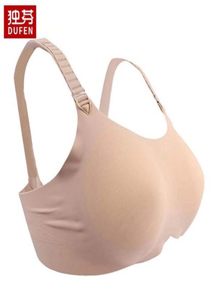 

bras b5 selling silicone false breast form push up bra for crossdresser seamless 1 piece style fake boobs2980634, Red;black