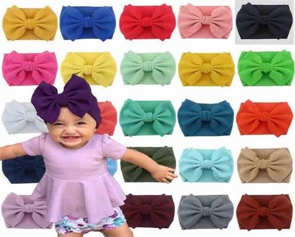 

2021 kids hair accessories polyester foam cloth bow headband baby girls knitting headbands children039s headdress g4eqlye2725279, Slivery;white