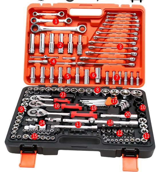 

Tools Hand for Ratchet Spanner Wrench Socket Set Professional Bicycle Car Tire Repair Mechanical Tool Kits