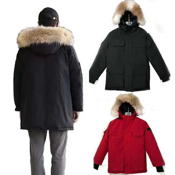 

down jacket mens down coats winter puffer jackets designer parka women casual coat canadian goose hip hop trench coat, Black;brown