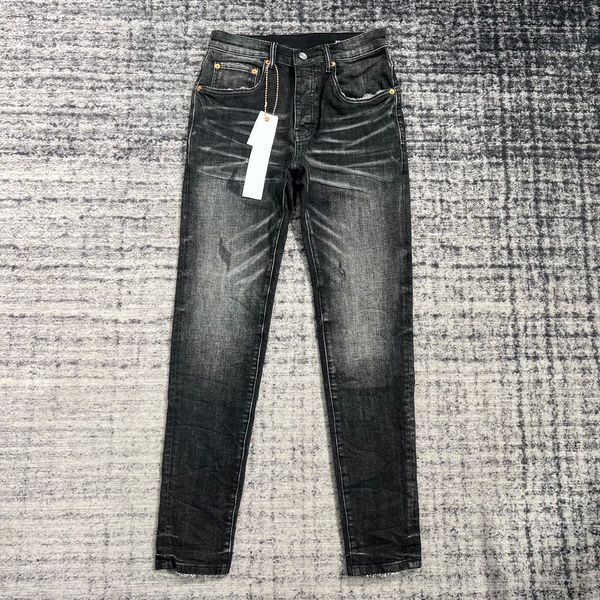 

2023 new style men's black washed fashion slim casual jeans pants, Black;brown