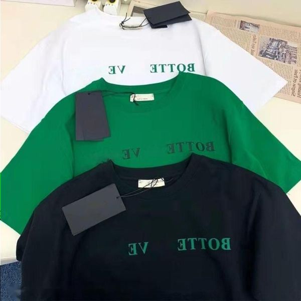 

men's cotton t shirt letter printed t-shirt 100% pure cottons men and women couple tide triangle logo casual 3 colors t-shirt cnsl, White