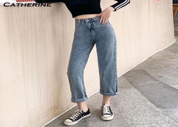 

summer women jeans casual straight high waist trousers pants for ladies grils ankle length plus size sxl8220903, Blue