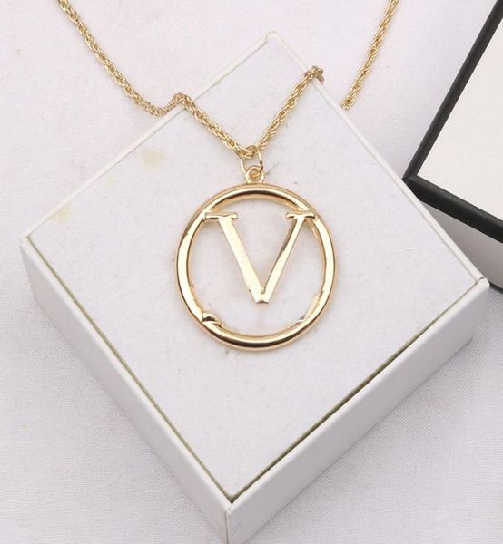 

luxury designer double letter pendant necklaces chain 18k gold plated crysatl pearl rhinestone sweater necklace for women wedding 8099153, Silver