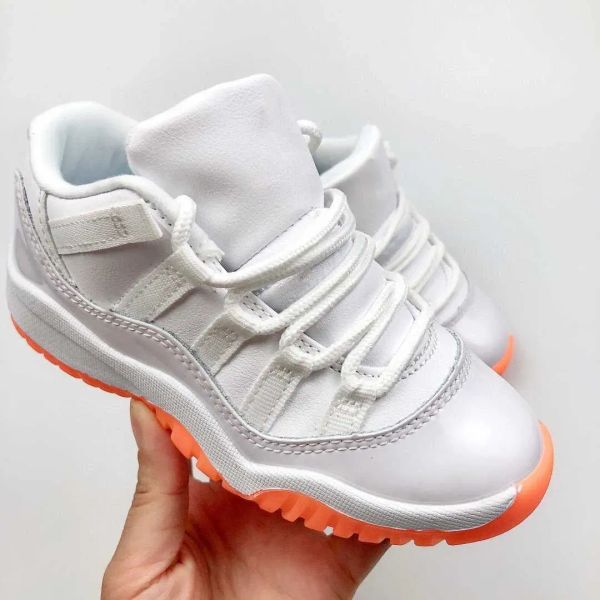

2022 toddler basketball shoes 11 low citrus kids sports white blue girls boys children students sneakers dj4327-139 us size 8c-3y eur 25-35, Black