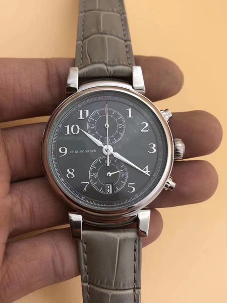 

2023 iwcs designer mens fashion casual waterproof watches men quartz stainless steel watch leather band h024, Slivery;golden