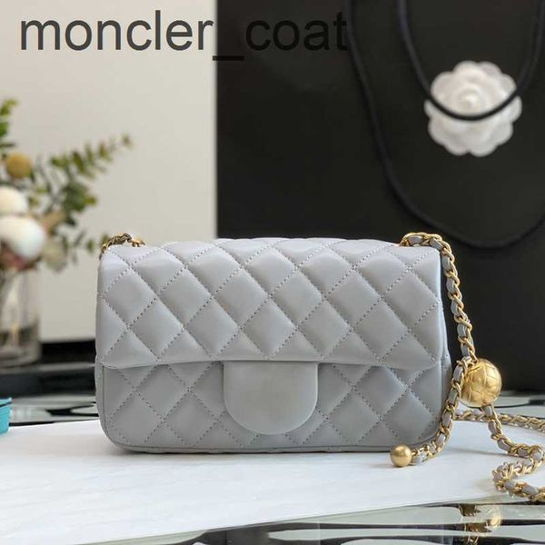 

shoulder bags 10a original quality genuine leather bead chain bag 20cm woman shoulder bag luxury designer bags with box c137qm7j