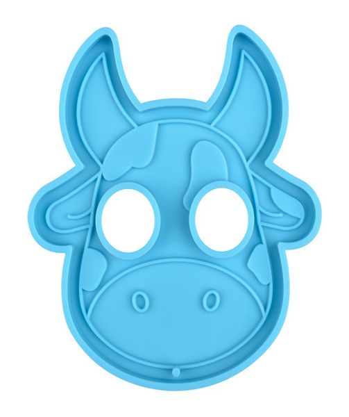 

selfdefense cow head shape keychain silicone mould crafts polymer clay jewelry making tool diy super glossy epoxy resin mold3414357, Silver