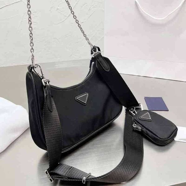 

pdabag triangle designer bags handbag woman luxury nylon crossbody shoulder simple silver chain tote bag lady wallet 220523