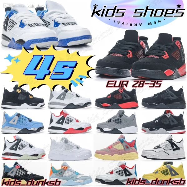 

cool grey kids shoes 4s big boys girls black cat fire red military black childrens basketball youth size 28-35