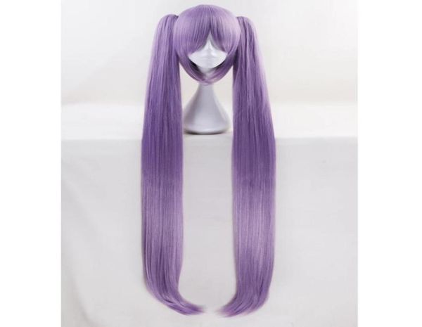 

anime costumes 110cm fate fgo long purple wig with two clip on ponytails euryale stheno straight thick anime cosplay wigs for cost5335810, Black