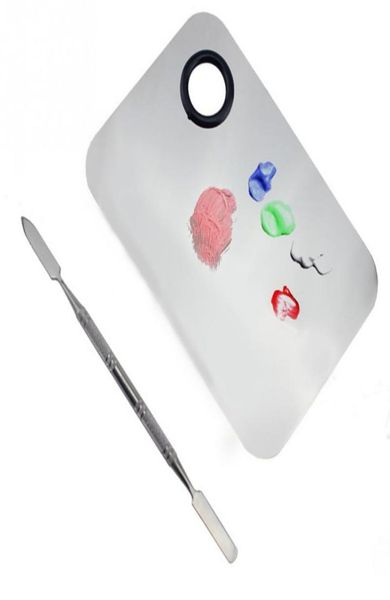 

whole cosmetic nail makeup mixing palette spatula tool kit professional stainless steel hands matte packagi3499599
