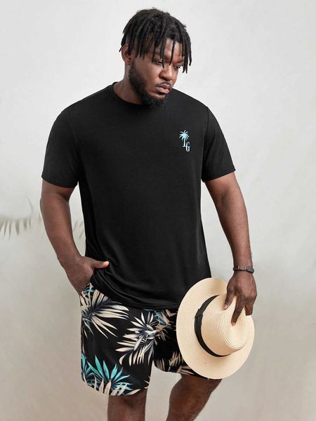 

men's clothing men tropical shorts, White;black