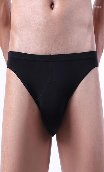 

underpants men underwear briefs shorts semitransparent ice silk panties solid u convex pouch cueca calzoncillo mxxl4229067, Black;white