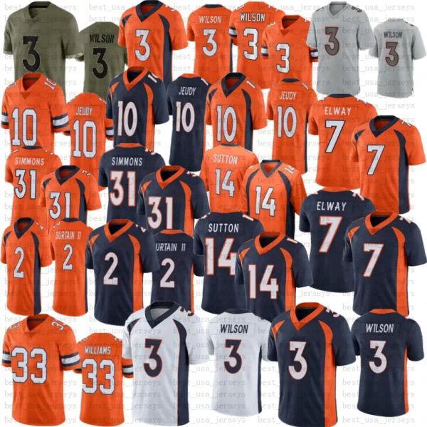 

3 russell wilson 31 justin simmons football jersey jerry jeudy javonte williams courtland sutton patrick surtain ii demaryius thomas, Black;red