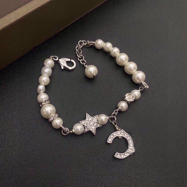 

designer ccity charm bracelets pearl jewelry women fashion chains luxury bracelet party gifts sj1, Golden;silver