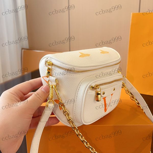 

womens makeup bag shoulder bag leather classic printed zipper seal hardware metal chain tote chest bag belt crossbody bags multi pocket desi