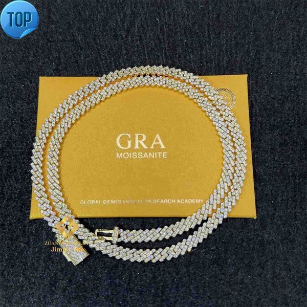 

Pendant Necklaces 5mm Width One Row Iced Out Man Jewelry Gra Certificates Pass Diamond Tester Vvs1 Moissanite Cuban Link Chain Necklace