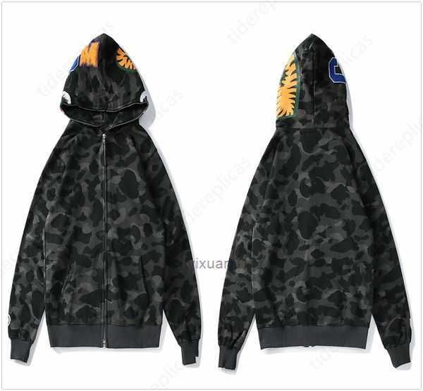 

bape mens hoodies designer hoodie shark luminous women sweatshirts letters camo hoody oversized cotton zip sweaters hoodys embroidered cardi, Black
