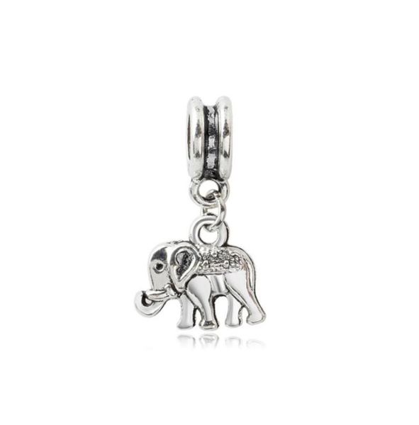 

elephant charm bead dangle fashion women jewelry stunning design european style fit for p bracelet panza004337448094, Bronze;silver