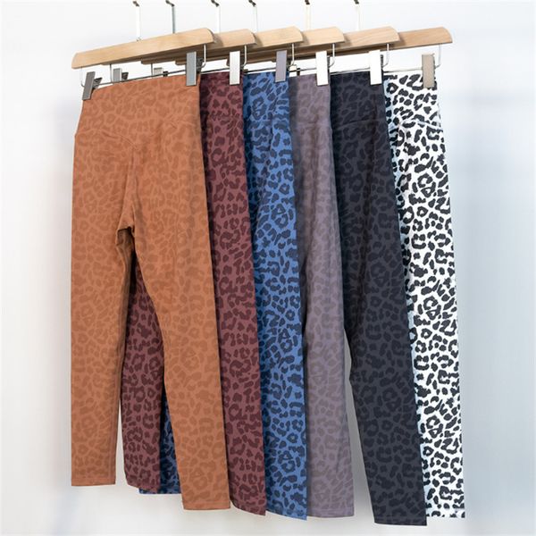 

ll yoga outfit leopard print spotted tight lulul yoga pants for fitness jogging training women's high waisted cropped pants women'