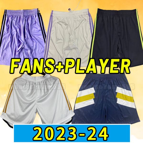

benzema soccer shorts 23 24 football pants vini jr modric rodrygo rudiger men 2022 2023 camavinga casemiro real madrids home away third icon, Black;red