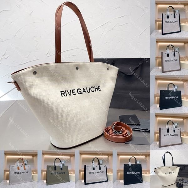 

10a rive gauche women one shoulder crossbody bag designer handbag basket bags canvas crochet shoulder bag purse letter