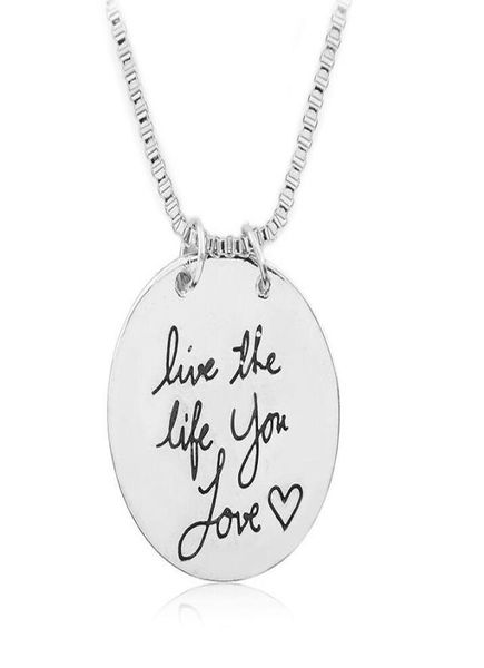 

vintage silvers learn from yesterday live for today hope for tomorrow letter necklace pendant for womens jewelry accessories gifts9733802, Silver
