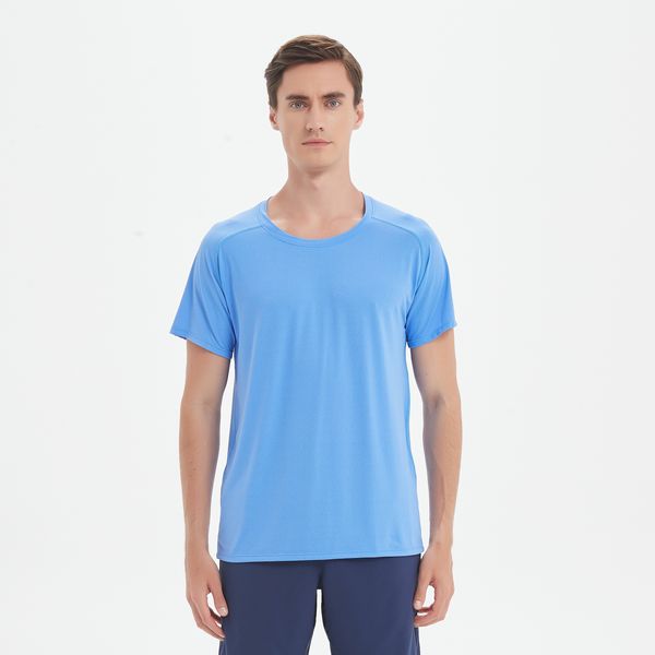 

quick-drying short sleeve t-shirts naturally breathable punctate vent men sweat-wicking cotton yoga running quick dry mesh workout sport tig