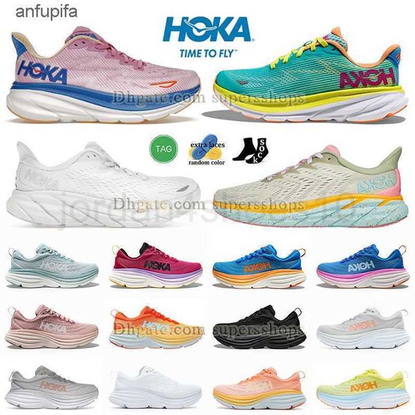 

2023 hoka one clifton 9 running shoes bondi 8 one people movement triple black white airy blue coastal sky harbor mist peach pink sand men w