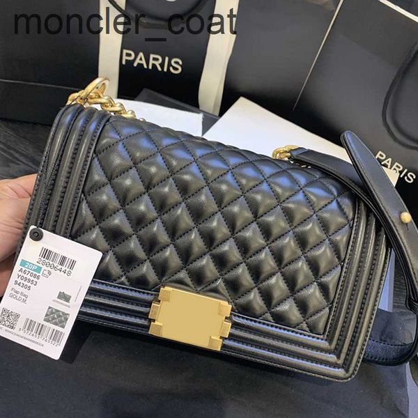 

shoulder bags 10a designer shoulder bag 25cm boy sheepskin flap bag channel bag lady crossbody bag chain bag with box c2694re1