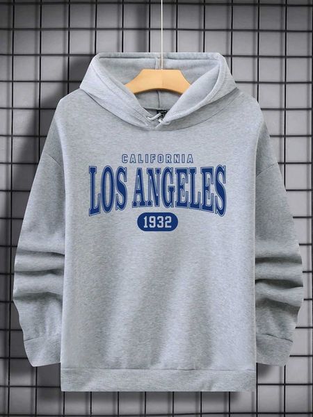 

men 's fashion men letter graphic shoulder hoodie, White;black