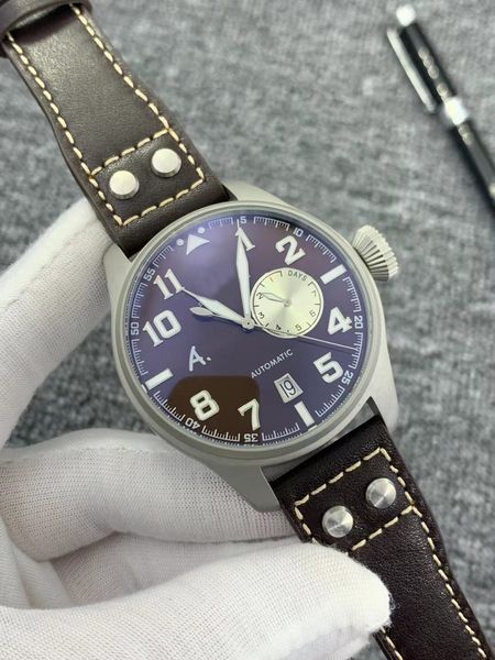

2023 diameter 44mm iwcs designer mens fashion casual waterproof watches men automatic machinery stainless steel watch leather band h023, Slivery;golden