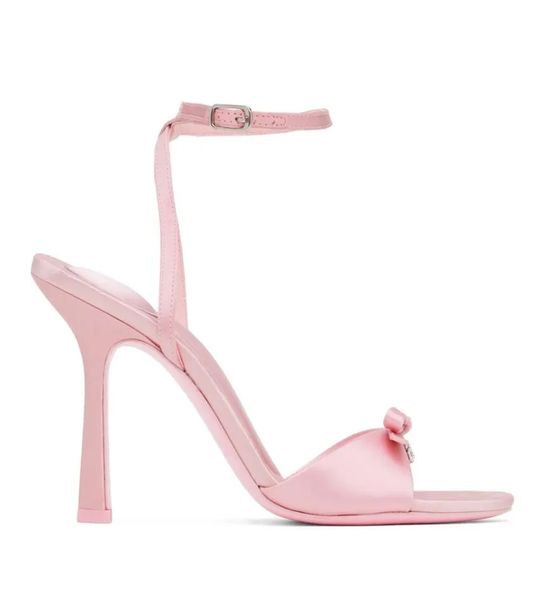 

wang delphine sandals shoes women black pointed toe summer luxury slingback crystal branding around ankles straps high heels lady sandalias