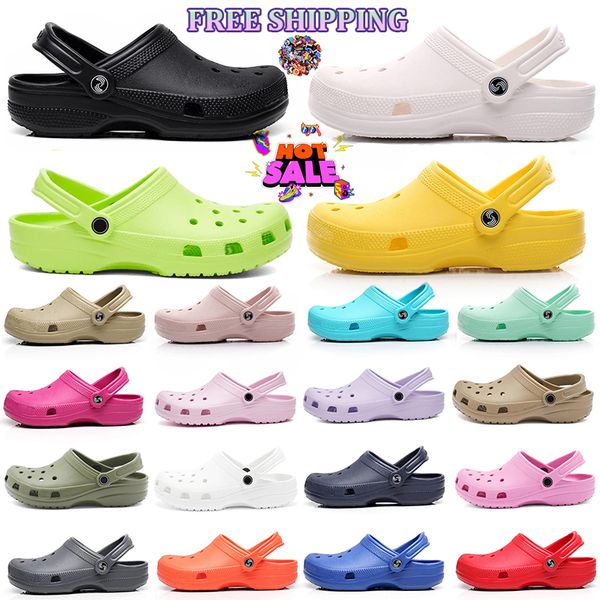 

designer sandals men women classic clog sandal triple black pink slides sliders beach slippers mens womens clogs slide outdoor slipper shoes