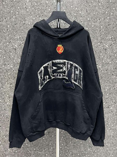 

men's plus size hoodies & sweatshirts letter knitted sweater in autumn / winter 2023acquard knitting machine e custom jnlarged detail c, Black;brown