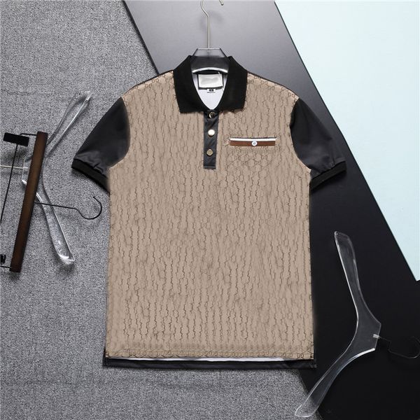 

2023spring luxury italy men t-shirt designer polo shirts high street embroidery small horse printing clothing mens brand polo shirt m-3xl, White;black