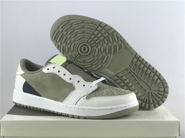 

2023 release fragment 1 low golf olive athletic shoes sail light lemon twist ts sp reverse mocha black phantom military blue sneakers with b, White;red
