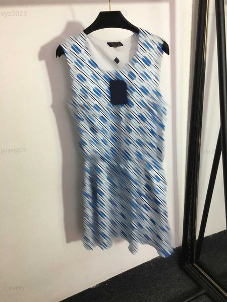 

women designer clothing logo floral plaid print lady dresses girl skirt size s-l drawstring waistband vest dress july18, Black;gray