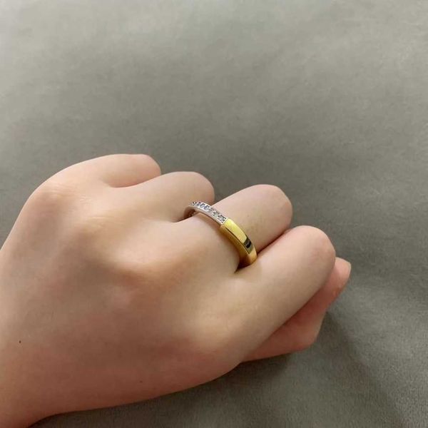 

eller tiffay s925 full body sterling silver lock head with diamond ring fashion versatile korean edition material for men and women with log